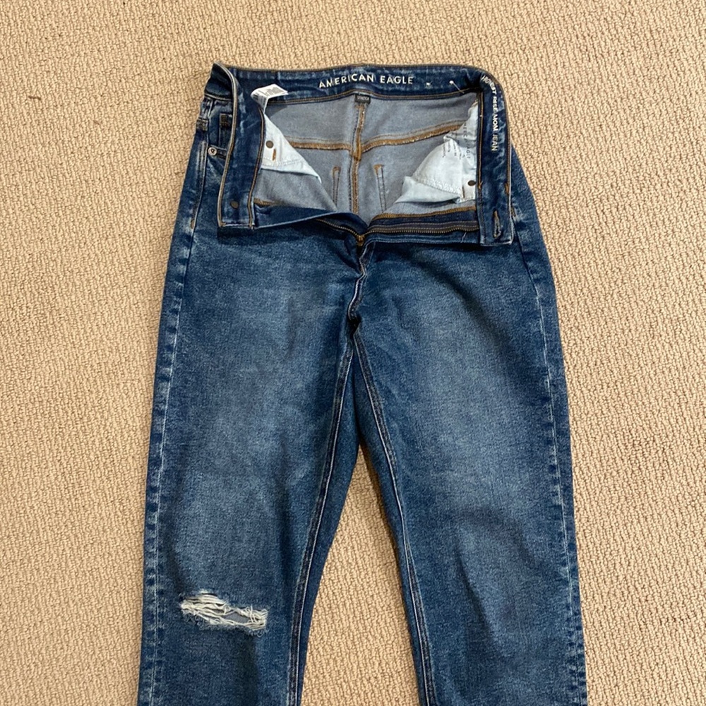 American Eagle highest rise mom jean
